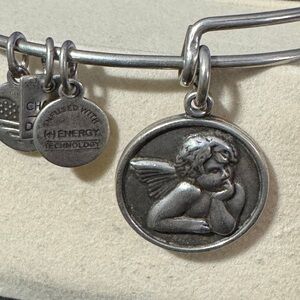 2015 Alex and Ani Charity by Design Cherub Charm Bangles in Rafaelian Silver